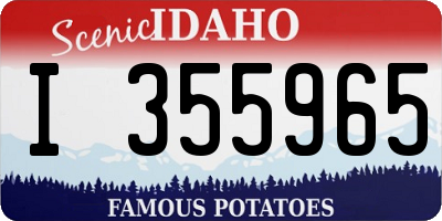 ID license plate I355965