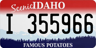 ID license plate I355966