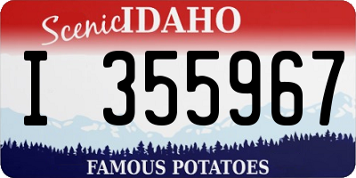 ID license plate I355967
