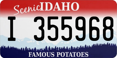 ID license plate I355968