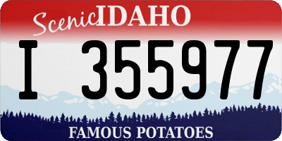 ID license plate I355977