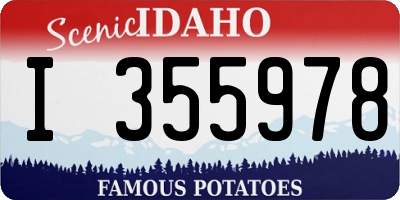 ID license plate I355978
