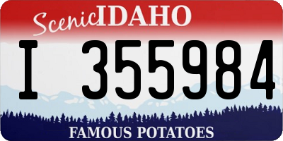 ID license plate I355984