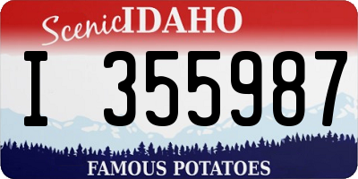 ID license plate I355987