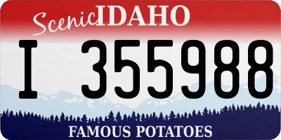ID license plate I355988