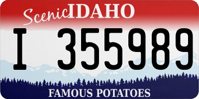 ID license plate I355989