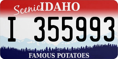 ID license plate I355993