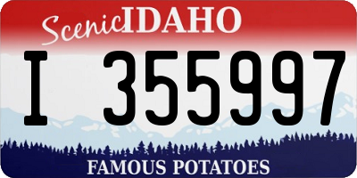 ID license plate I355997
