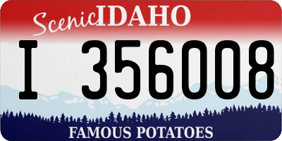 ID license plate I356008