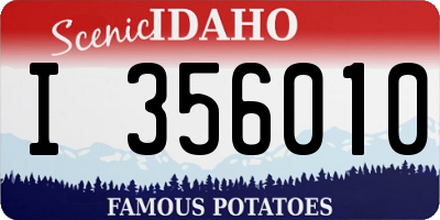 ID license plate I356010