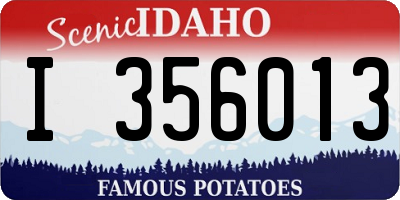 ID license plate I356013