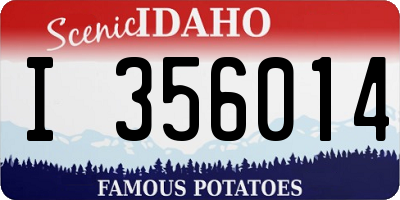 ID license plate I356014