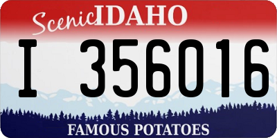 ID license plate I356016