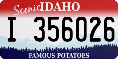 ID license plate I356026