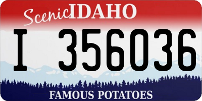 ID license plate I356036