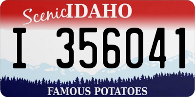ID license plate I356041