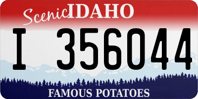 ID license plate I356044