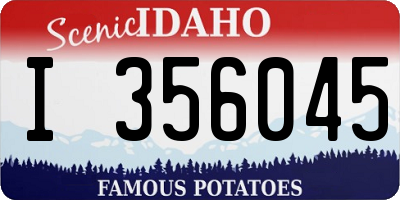 ID license plate I356045