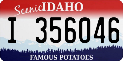 ID license plate I356046