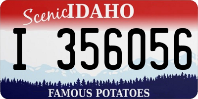 ID license plate I356056