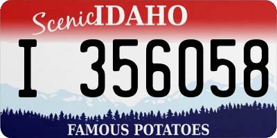 ID license plate I356058