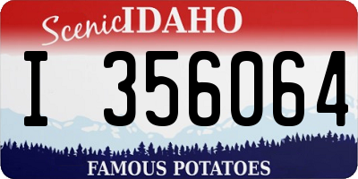 ID license plate I356064