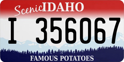 ID license plate I356067