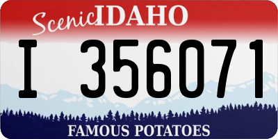ID license plate I356071
