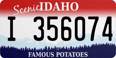 ID license plate I356074