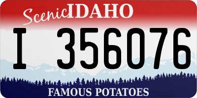 ID license plate I356076