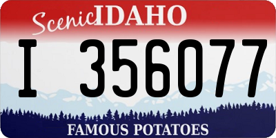 ID license plate I356077