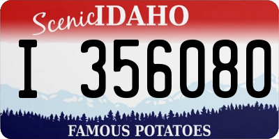 ID license plate I356080