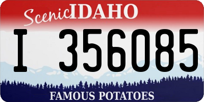 ID license plate I356085