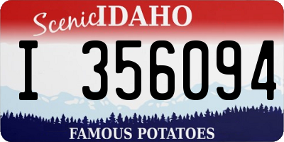ID license plate I356094