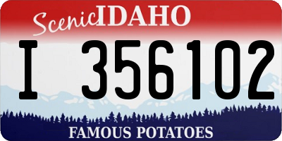 ID license plate I356102