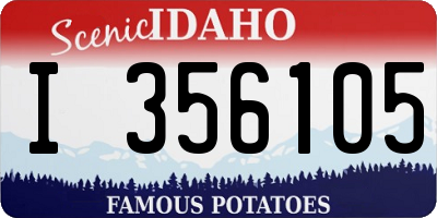ID license plate I356105