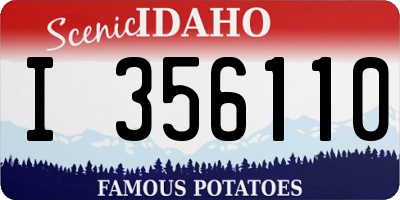 ID license plate I356110
