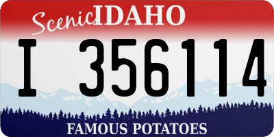 ID license plate I356114