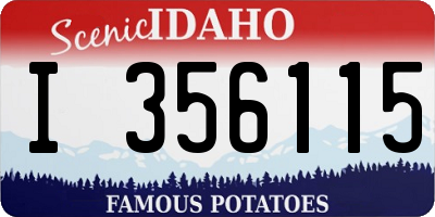 ID license plate I356115