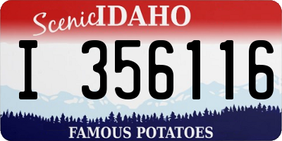 ID license plate I356116