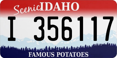 ID license plate I356117