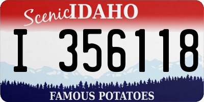 ID license plate I356118