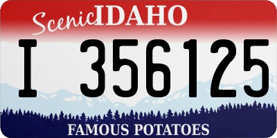 ID license plate I356125