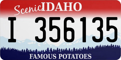 ID license plate I356135