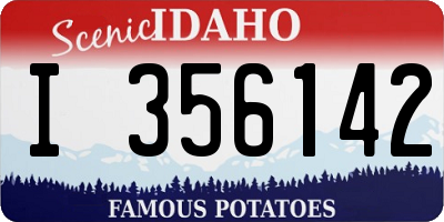 ID license plate I356142