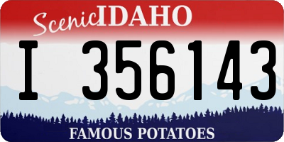 ID license plate I356143