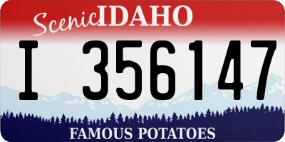 ID license plate I356147