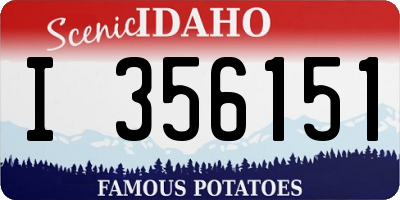 ID license plate I356151