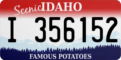 ID license plate I356152
