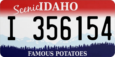ID license plate I356154